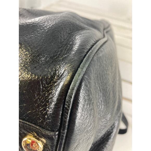 MICHAEL KORS, LARGE BLACK PEBBLED LEATHER SHOULDER BAG - Picture 6 of 15